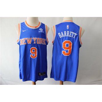 Knicks 9 R.J. Barrett Royal Nike Swingman Jersey