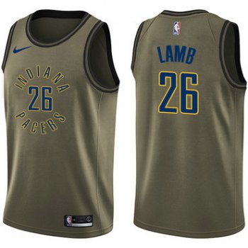 Nike Pacers #26 Jeremy Lamb Green Salute to Service NBA Swingman Jersey