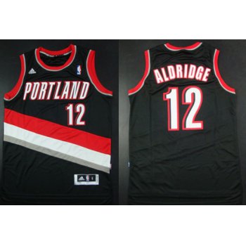 Portland Trail Blazers #12 LaMarcus Aldridge Revolution 30 Swingman Black Jersey
