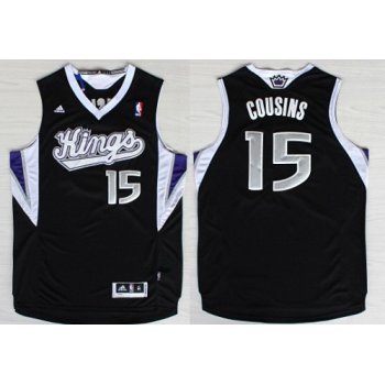 Sacramento Kings #15 DeMarcus Cousins Revolution 30 Swingman Black Jersey
