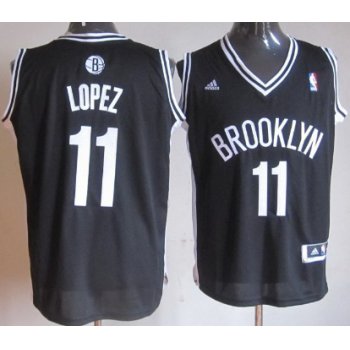 Brooklyn Nets #11 Brook Lopez Revolution 30 Swingman Black Jersey