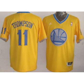 Golden State Warriors #11 Klay Thompson Revolution 30 Swingman 2013 Christmas Day Yellow Jersey