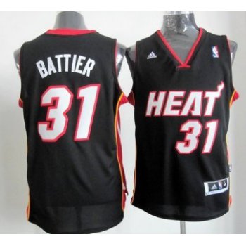 Miami Heat #31 Shane Battier Revolution 30 Swingman Black Jersey