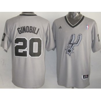 San Antonio Spurs #20 Manu Ginobili Revolution 30 Swingman 2013 Christmas Day Gray Jersey