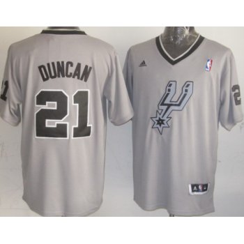 San Antonio Spurs #21 Tim Duncan Revolution 30 Swingman 2013 Christmas Day Gray Jersey