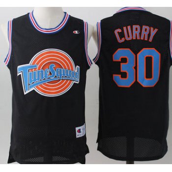 Tune Squad 30 Stephen Curry Black Stitched Movie Mesh Basketball Jersey