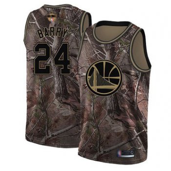 Warriors #24 Rick Barry Camo 2019 Finals Bound Basketball Swingman Realtree Collection Jersey