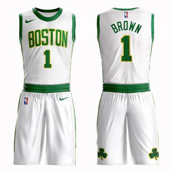 Boston Celtics #1 Walter Brown White Nike NBA Men's City Edition Suit Authentic Jersey
