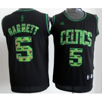 Boston Celtics #5 Kevin Garnett Black Camo Fashion Jersey