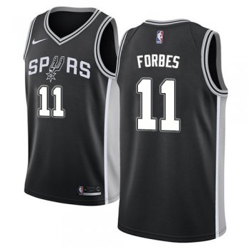 Men's Nike San Antonio Spurs #11 Bryn Forbes Black Basketball Swingman Icon Edition Jersey