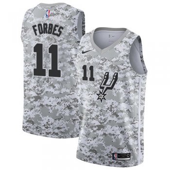 Men's Nike San Antonio Spurs #11 Bryn Forbes White Camo Basketball Swingman Earned Edition Jersey
