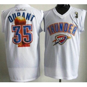 Oklahoma City Thunder #35 Kevin Durant 2012 NBA Champions White Jersey