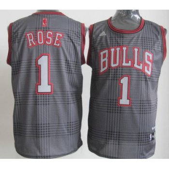 Chicago Bulls #1 Derrick Rose Black Rhythm Fashion Jersey