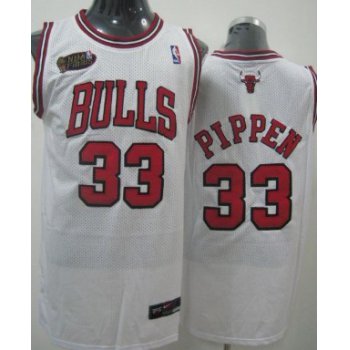 Chicago Bulls #33 Scottie Pippen White Swingman Jersey