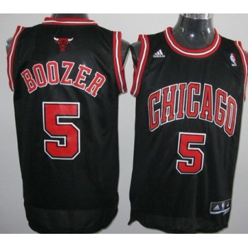 Chicago Bulls #5 Carlos Boozer Revolution 30 Swingman Black Jersey