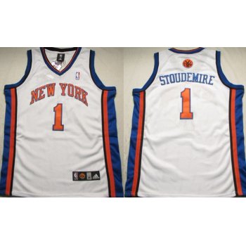 New York Knicks #1 Amare Stoudemire White Swingman Jersey