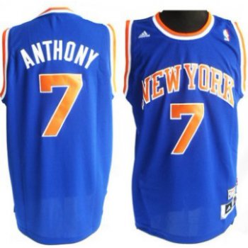 New York Knicks #7 Carmelo Anthony Revolution 30 Swingman Blue Jersey