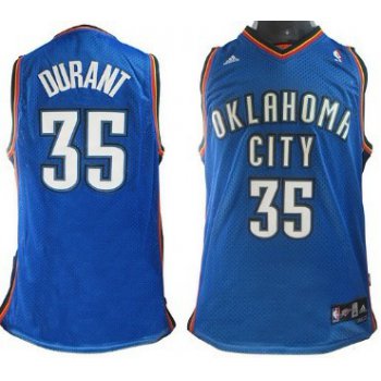 Oklahoma City Thunder #35 Kevin Durant Blue Swingman Jersey