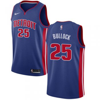 Nike Pistons #25 Reggie Bullock Blue NBA Swingman Icon Edition Jersey