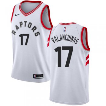 Nike Raptors #17 Jonas Valanciunas White NBA Swingman Association Edition Jersey