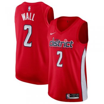 Nike Wizards #2 John Wall Red NBA Swingman Earned Edition Jersey