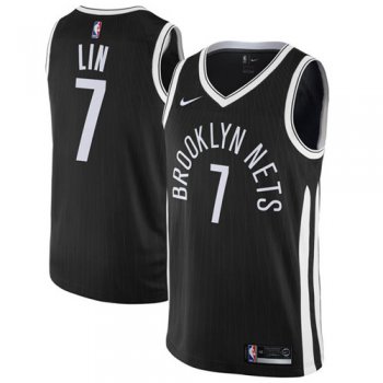 Nike Brooklyn Nets #7 Jeremy Lin Black NBA Swingman City Edition Jersey