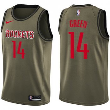 Nike Houston Rockets #14 Gerald Green Green Salute to Service NBA Swingman Jersey