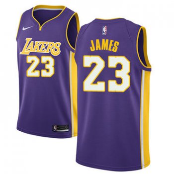Nike Los Angeles Lakers #23 LeBron James Purple NBA Swingman Statement Edition Jersey