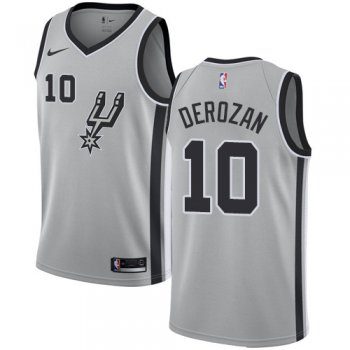 Nike San Antonio Spurs #10 DeMar DeRozan Silver NBA Swingman Statement Edition Jersey