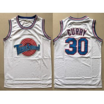 Tune Squad 30 Stephen Curry White Stitched Movie Jersey