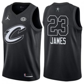 Cavaliers 23 LeBron James Jordan Brand Black 2018 All-Star Game Swingman Jersey