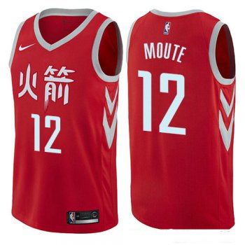 Houston Rockets #12 Luc Mbah a Moute Red Nike NBA Men's Stitched Swingman Jersey City Edition