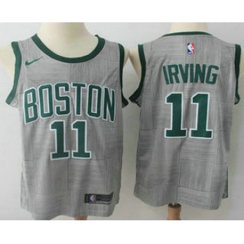 Men's Boston Celtics #11 Kyrie Irving Gray NBA Swingman City Edition Jersey