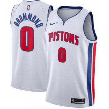 Men's Nike Detroit Pistons #0 Andre Drummond White NBA Swingman Association Edition Jersey
