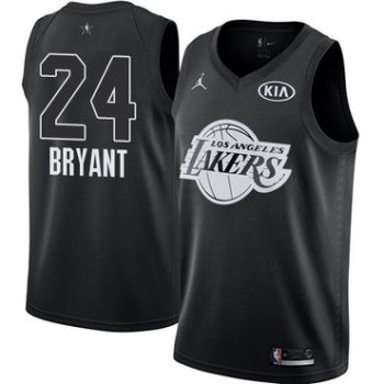 Nike Lakers #24 Kobe Bryant Black NBA Jordan Swingman 2018 All-Star Game Jersey