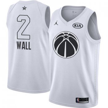 Nike Wizards #2 John Wall White NBA Jordan Swingman 2018 All-Star Game Jersey