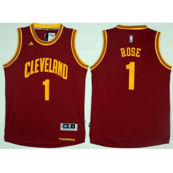 Cleveland Cavaliers #1 Derrick Rose Red Road Stitched NBA Jersey