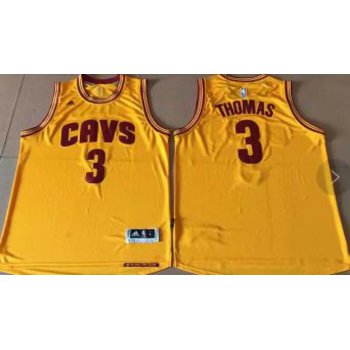 Cleveland Cavaliers #3 Thomas Gold Alternate Stitched NBA Jersey