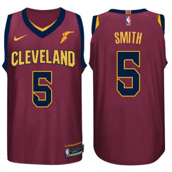 Nike NBA Cleveland Cavaliers #5 J.R. Smith Jersey 2017-18 New Season Wine Red Jersey