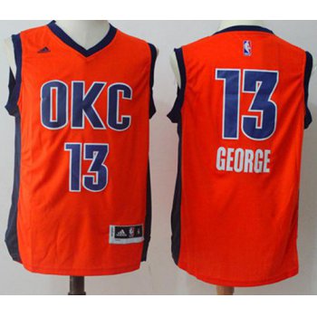 Oklahoma City Thunder #13 Paul George Orange Alternate Stitched NBA Jersey