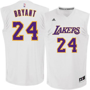 Los Angeles Lakers #24 Kobe Bryant White Chase Fashion Replica Jersey