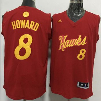 Men's Atlanta Hawks #8 Dwight Howard adidas Red 2016 Christmas Day Stitched NBA Swingman Jersey