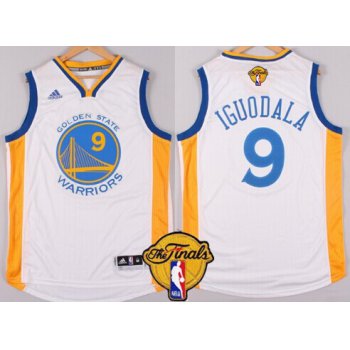 Men's Golden State Warriors #9 Andre Iguodala White 2017 The NBA Finals Patch Jersey