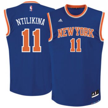 Men's New York Knicks #11 Frank Ntilikina adidas Royal 2017 NBA Draft Pick Replica Jersey