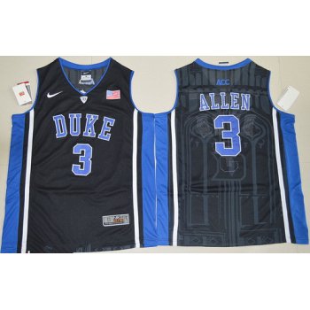 Men's Duke Blue Devils #3 Garyson Allen Black College Basketball Nike Swingman Stitched NCAA Jersey