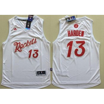 Men's Houston Rockets #13 James Harden adidas White 2016 Christmas Day Stitched NBA Swingman Jersey