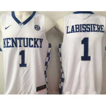 Men's Kentucky Wildcats #1 Skal Labissiere White College Basketball 2017 Nike Swingman Stitched NCAA Jersey