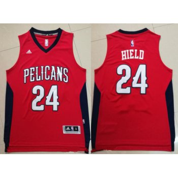 Men's New Orleans Pelicans #24 Buddy Hield Red Stitched NBA Adidas Revolution 30 Swingman Jersey