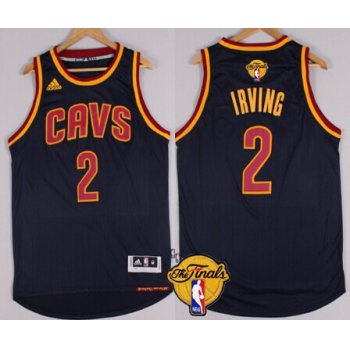 Men's Cleveland Cavaliers #2 Kyrie Irving 2016 The NBA Finals Patch Navy Blue Jersey