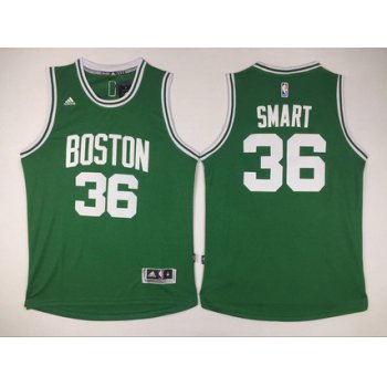 Men's Boston Celtics #36 Marcus Smart Revolution 30 Swingman New Green Jersey